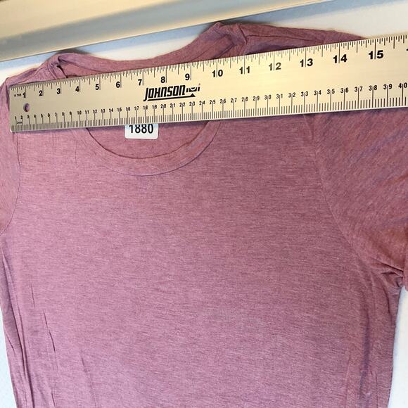 32 Degrees Women Midi Dress size M Taupe Pink Short Sleeve Round Neck Stretch - Picture 2 of 8